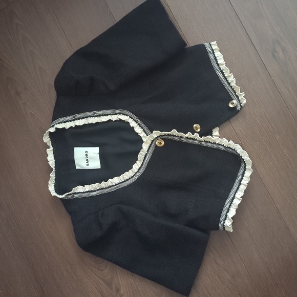 Sandro Tweed Cropped Top - Picture 7 of 13